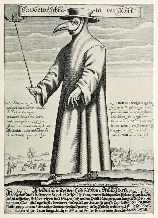 【综合】欧洲中世纪的瘟疫医生:穿上防护服像鸟人